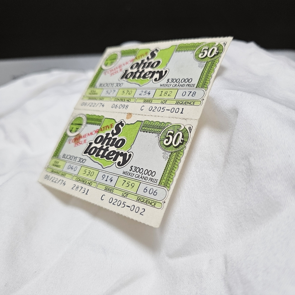 Vintage Ohio Lottery Tickets